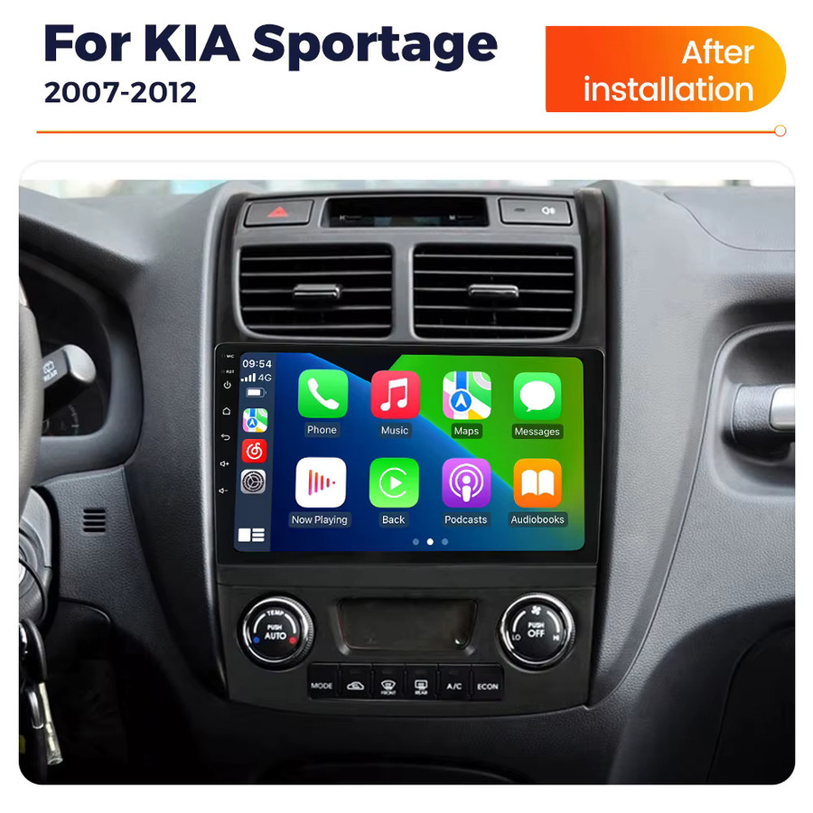MEKEDE Android All-in-One Autoradio Multimedia-Player für Kia Sportage 2 (2008-2010) mit Android Auto, CarPlay, Bluetooth und Wi-Fi in Schwarz - Bild 2