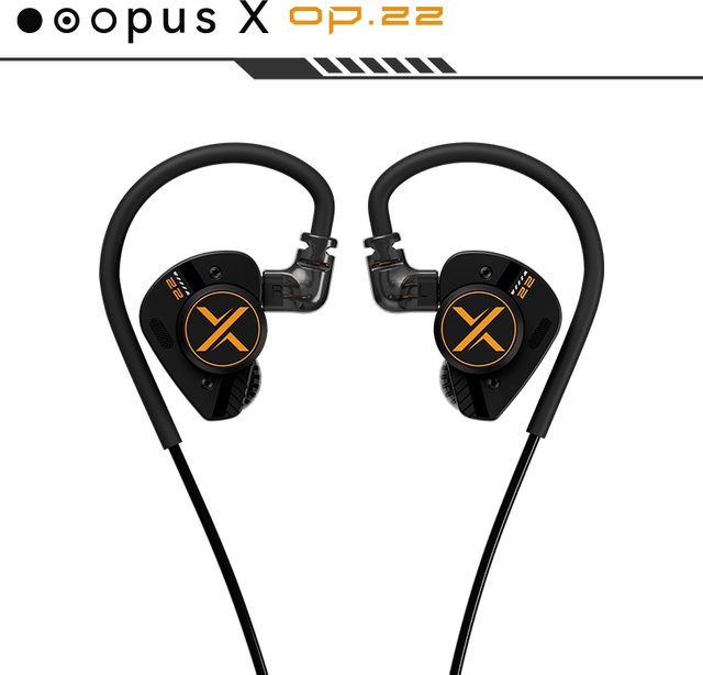 ooopusX Op.22 In-Ear-Monitore mit 2DD und 2BA Treibern, Schwarz, 3,5 mm Klinke, ohne Mikrofon - Bild 1