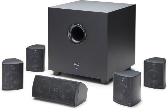 Elac Cinema 5.2 5.1 A/V-Lautsprechersystem mit Aktiv-Subwoofer in Schwarz - Bild 1