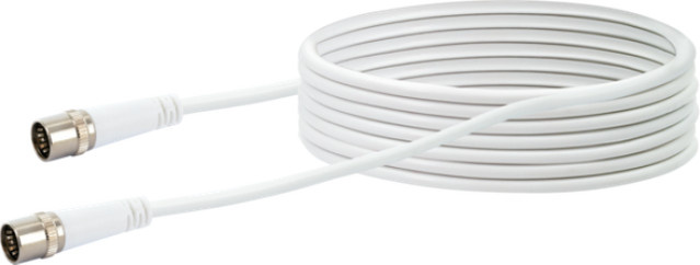 SCHWAIGER Modem-Anschlusskabel für Self-Install mit F-Quick Stecker, Farbe: Weiss, Länge: 7,5 m - Bild 1