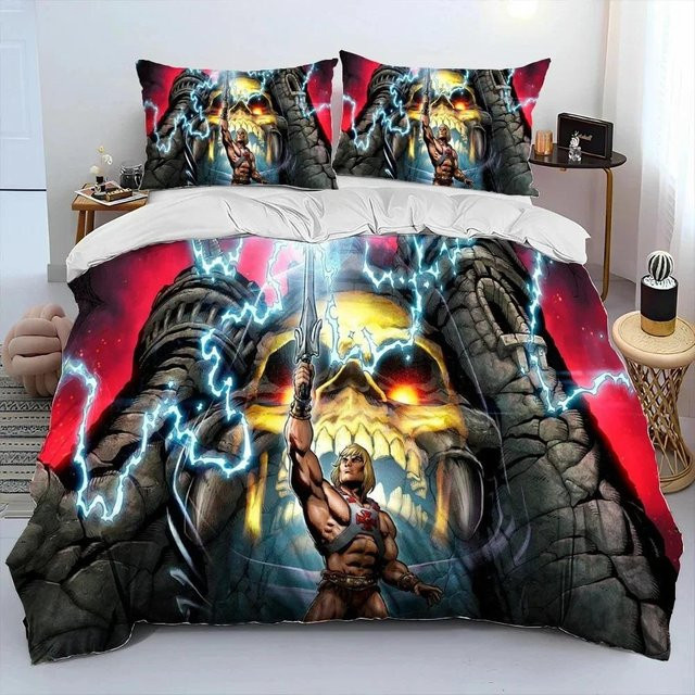 He-Man und die Masters of the Universe Bettwäsche-Set mit Bettbezug und Kissenbezug von Binchi Outdoor Product, Mehrfarbig, B/H: 240 x 220 cm - Bild 1
