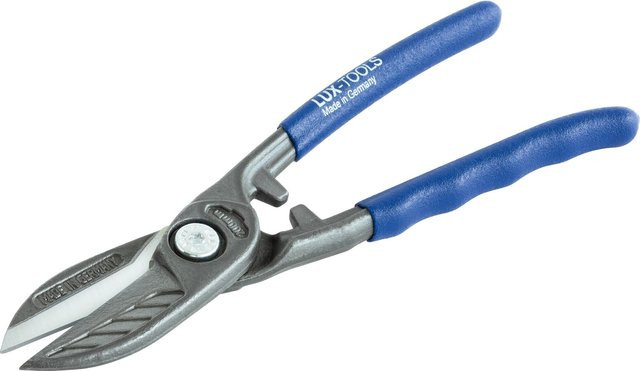 LUX-TOOLS Blechschere Englisch aus gehärtetem Stahl in Blau, Länge: 200 mm - Bild 1