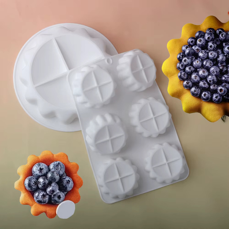 Meibum Silikonform Blumenblatt für Torte und Dessert, Weiß, Durchmesser: 15,2 cm - Bild 3