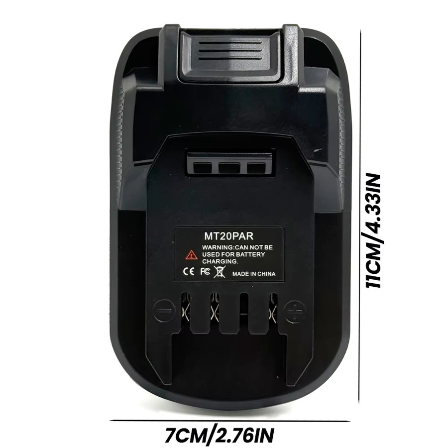 MT20PAR Batterieadapter für Makita 18V Akku zu Lidl Parkside X20V Li-Ion Akku-Konverter in Schwarz - Bild 2