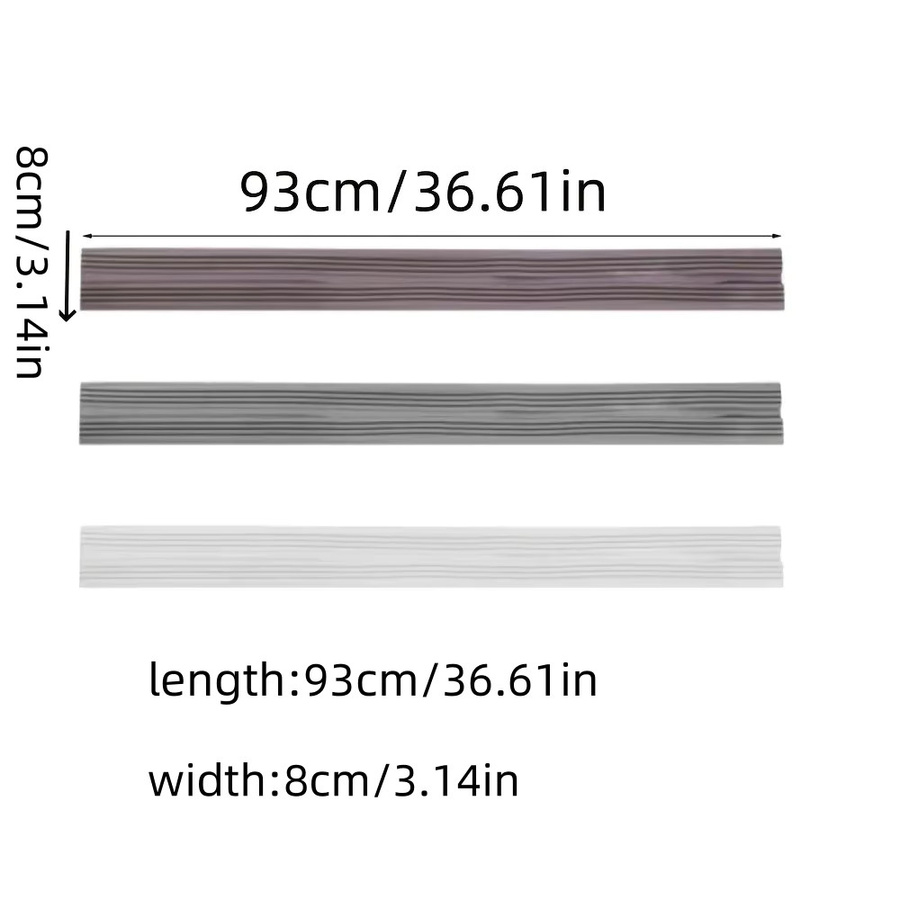 Flexible Türdichtung als Zugluftstopper und Schallschutz in Grau, Länge: 93 cm - Bild 2