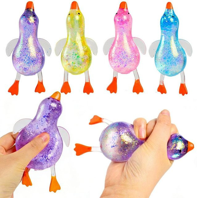 BC Pet Supplies Aurora-Malzzucker-Enten-Quetschspielzeug, violett - Bild 1