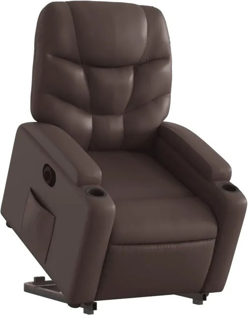vidaXL Relaxsessel Modell 5 mit elektrischer Aufstehhilfe in Braun aus Kunstleder - Bild 1
