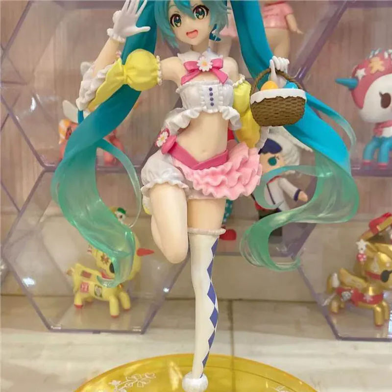 Bandai Hatsune Miku Actionfigur mit Hasenohren, mehrfarbige Anime PVC-Modell Statue für Sammler und Kinder - Bild 2