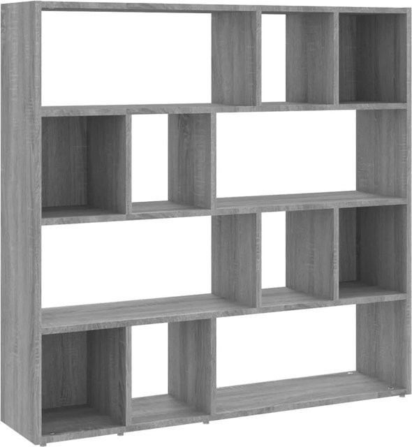 vidaXL Bücherregal Raumteiler Sonoma Grau B/T/H: 105 x 24 x 102 cm - Bild 1