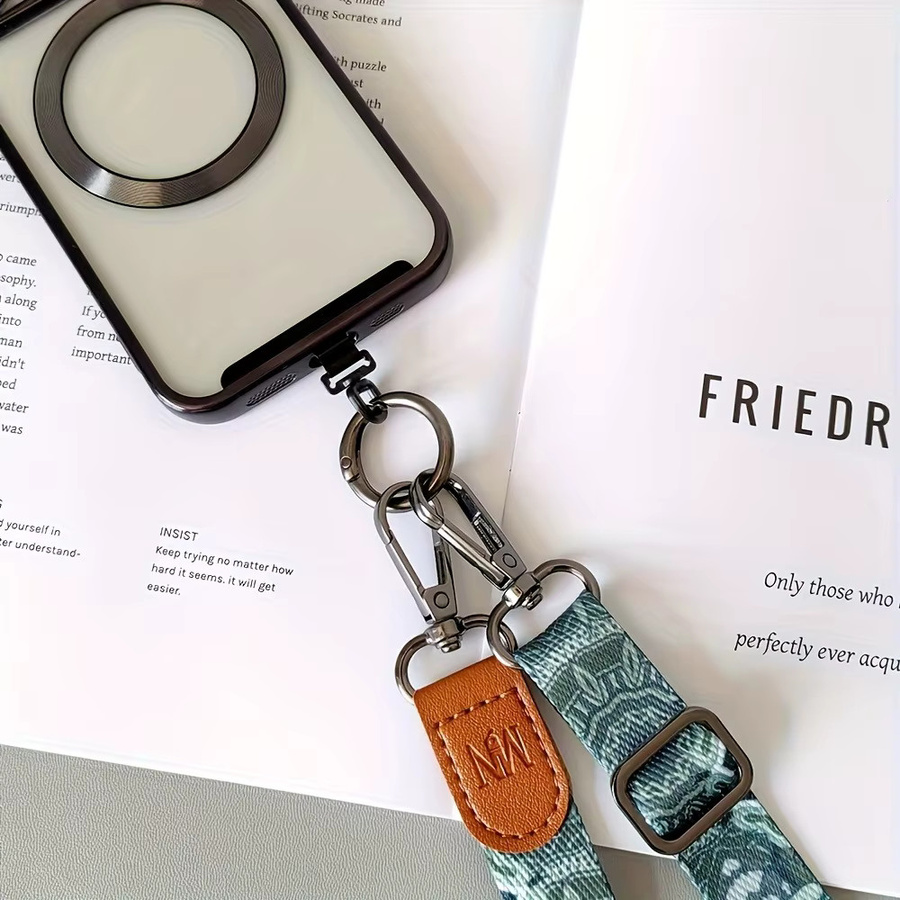 360 Grad drehbarer Handy-Lanyard-Clip aus Edelstahl in Silber als universeller Anti-Verlust-Adapter und Halter für dein Smartphone - Bild 2
