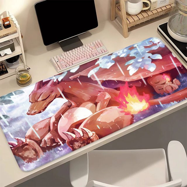 Bandai Anime Charizard Gamer-Mauspad Multicolor, B/T/H: 100 x 50 cm, extra große rutschfeste Schreibtischunterlage für PC und Tastatur - Bild 1