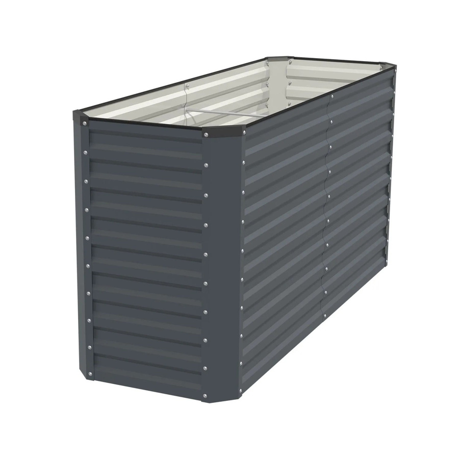 VidaAtHome.de RIVARO Hochbeet aus Stahl in Graphitgrau und Silber, B/T/H: 180 x 60 x 90 cm - Bild 2