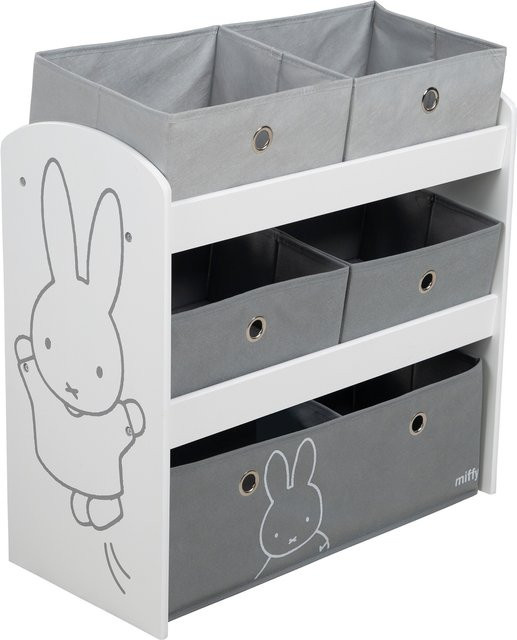 Roba Spielregal Miffy für Kinderzimmer mit floralem Design, B/T/H: 60,0 x 30,0 x 30,0 cm - Bild 1