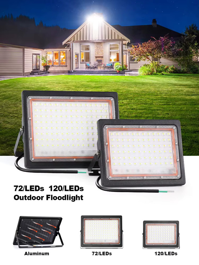 PARKSON LED-Flutlicht für den Außenbereich in Schwarz mit 72 LEDs, IP66 wasserdicht Reflektorstrahler aus Aluminium - Bild 7