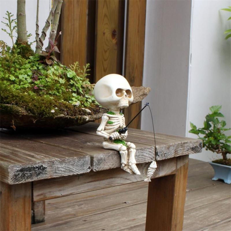 Chenxiaogang Skelett-Angelsitter-Statue aus Kunstharz in Weiß zur Dekoration für Haus und Garten - Bild 13