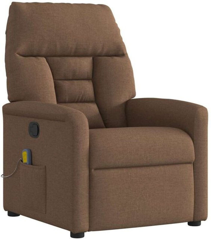 Vidaxl Relaxsessel Massagesessel aus braunem Polyester-Stoff - Bild 1