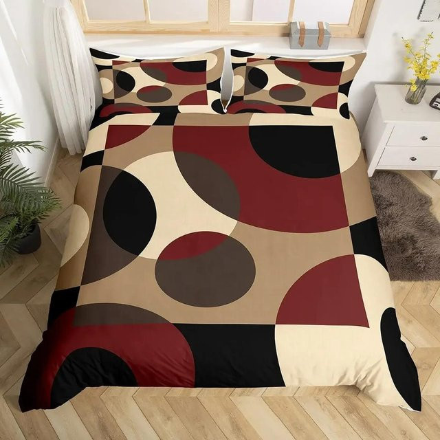 Scuple Bettwäsche-Set mit geometrischem Design in Multicolour, bestehend aus Deckenbezug und Kissenbezügen aus Mikrofaser, B/H: 150 x 200 cm - Bild 1