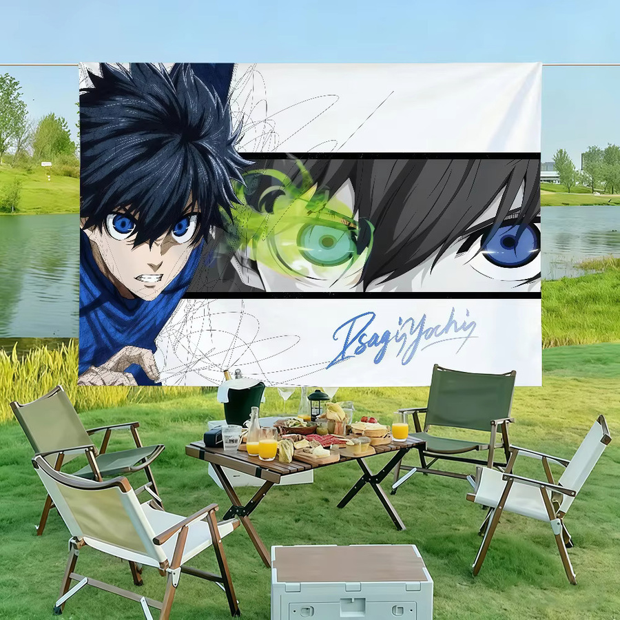 Warner Bros. Anime Michael Kaiser Flagge B-Blue L-Lock in Blau und Multicolour, Wandkunst Banner zur Dekoration für Innenbereich und Outdoor, B/H: 60 x 40 cm - Bild 4