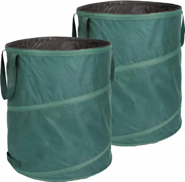 TTL GARDEN Pop Up Laubsack PREMIUM 2er Set, Farbe: Grün, Volumen: 160 l pro Sack, selbststehend und faltbar - Bild 1