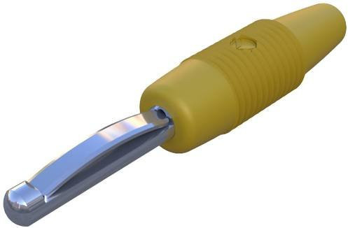 Hirschmann Test & Measurement Bananenstecker gerade Gelb mit 4mm Stift-Durchmesser - Bild 1