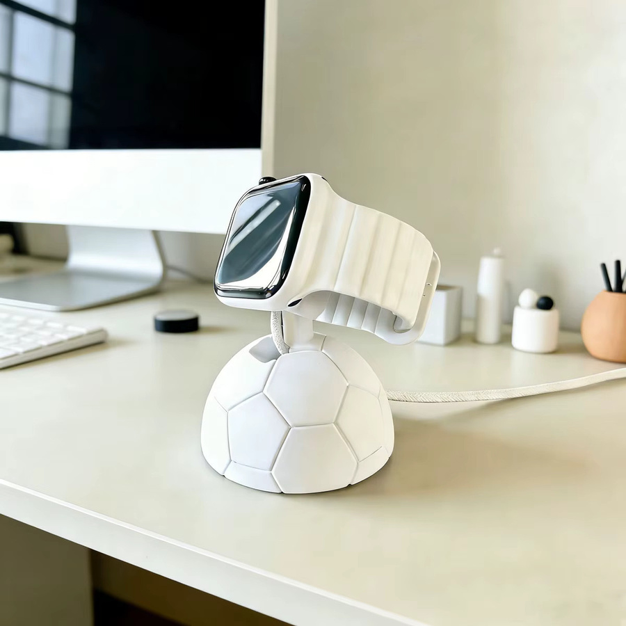 Apple Watch-Ladeständer, Basketball- und Fußballförmig, Silikon, Unisex - Bild 2