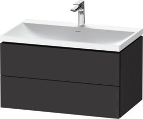 Duravit L-Cube Möbel-Set Wandhängend in Graphit Matt mit 2 Schubladen B/T/H: 80 x 48 x 48 cm - Bild 1