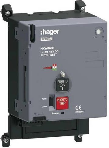 Hager HXW040H Motorantrieb 24-48VDC mit Autoreset für x630/P630 in Grau - Bild 1