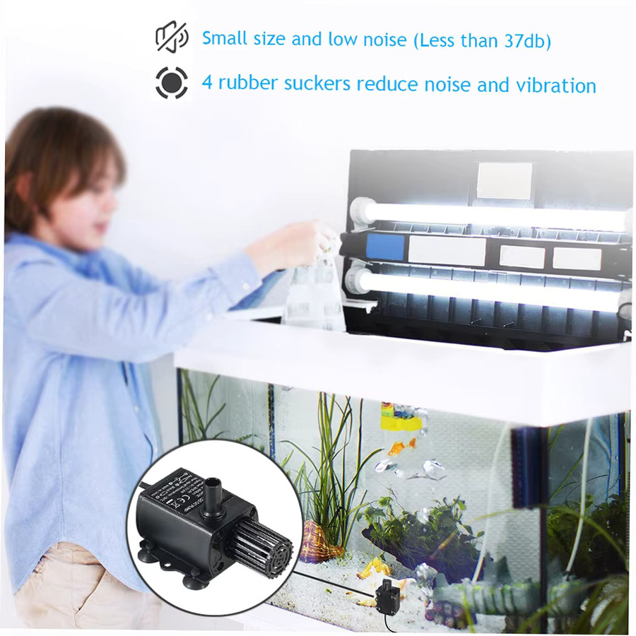 Decdeal bürstenlose Tauchpumpe USB DC5V wasserdicht in Schwarz mit Durchflusseinstellung und 300 l/h Förderleistung - Bild 4