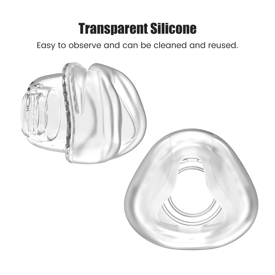 SALORIE Vollgesichtsmaske für CPAP Auto CPAP APAP BIPAP Maschinen als Anti-Schnarchen-Schlafhilfe in Transparent - Bild 3