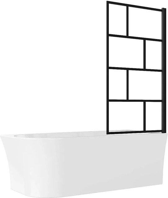 Vente-unique Duschbadewanne Ponticola Eckbadewanne Weiß B: 150 cm, H: 240 cm - Bild 1