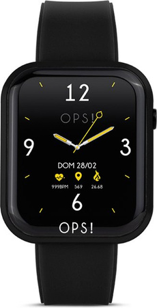OPS!SMART Smartwatch, Aluminium, Schwarz, 38 mm, Unisex