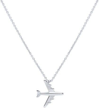 YIRAN Jewelry Halskette mit Anhänger, 925 Silber, Flugzeugform, 45 cm, Damen - Bild 1