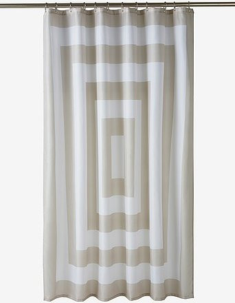 Jotex Duschvorhang WILLIAM Beige wasserdicht aus Polyester mit Grafikdesign, Höhe: 180 cm, Breite: 200 cm - Bild 1