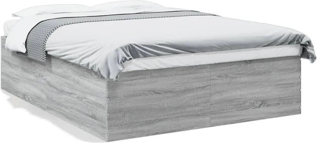 vidaXL Bettgestell modern in Grau Sonoma aus Holzwerkstoff B/T/H: 160 x 200 cm - Bild 1