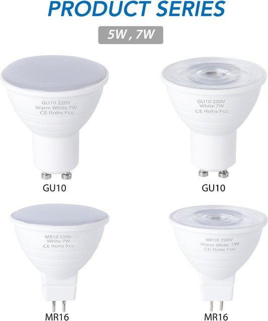 CanLing GU10 LED Strahlerlampe Warmweiß SMD2835 für Wohnzimmer - Bild 1