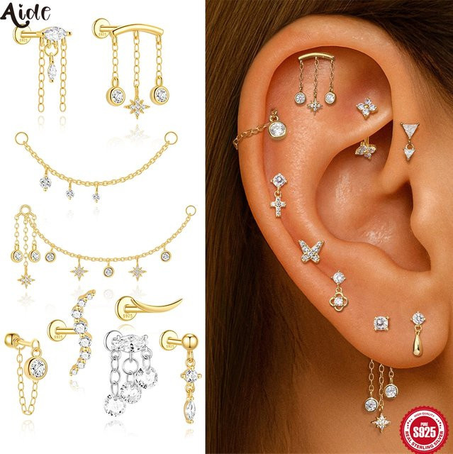Aide Ohrringe 925 Silber, Zirkonia, Perle, Damen - Bild 1