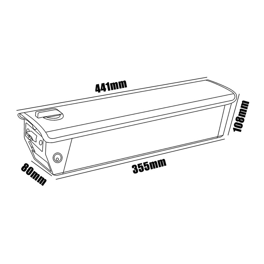 Magicycle Lithium-Ionen-Akku 48V 52V 20Ah 960Wh 1040Wh Long Range Backup für Ocelot Pro Step-Thru Fat Tire Elektrofahrrad in Schwarz - Bild 2
