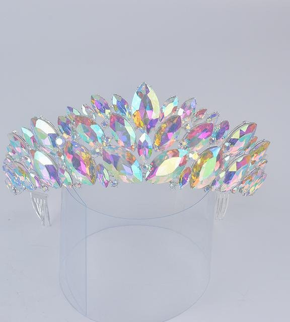 Wucifang Jewelry Diadem, Kristall, Silber, Damen, 6*17 cm - Bild 1