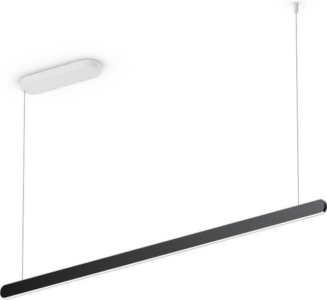 Occhio Mito linear volo 140 up LED-Pendelleuchte in Weiß matt mit Black Phantom Kopf für deine Raumbeleuchtung, dimmbar mit LED (2700K - 4000K) - Bild 1