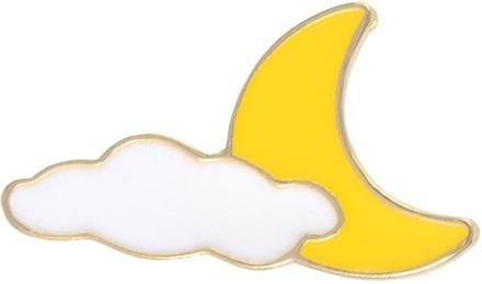 SILVERHOO Brosche, Sonne Mond Wolke Regenbogen, Emaille, Unisex - Bild 1