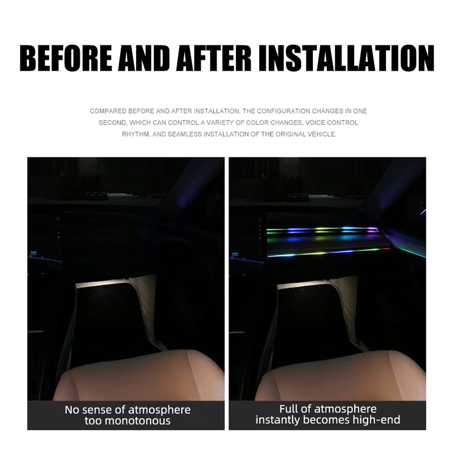 LYMOYO RGB Symphony LED Auto Umgebungsbeleuchtung mit App- und Fernbedienung Steuerung in Multicolour - Bild 3