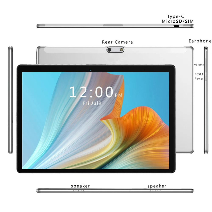 Android 11 Tablet mit 10,1 Zoll Display, Octa Core Prozessor, 64 GB Speicher, 4G SIM-Karte Unterstützung, Blau inklusive Cover Case - Bild 2
