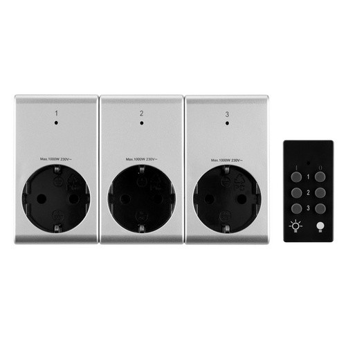 REV Funkschalter-Set silber B/H/T: 4,9 x 7 x 8,7 cm - Bild 5