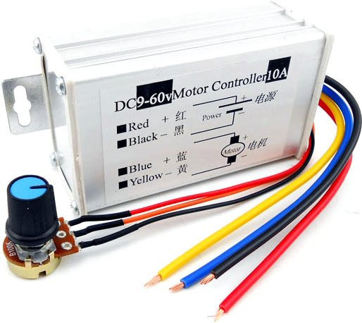 CNMAWAY PWM DC-Motorgeschwindigkeitsregler Pulsbreiten-Treiberplatine mit Schalter, Farbe: Silber, Max. 10A, 12V-60V - Bild 1
