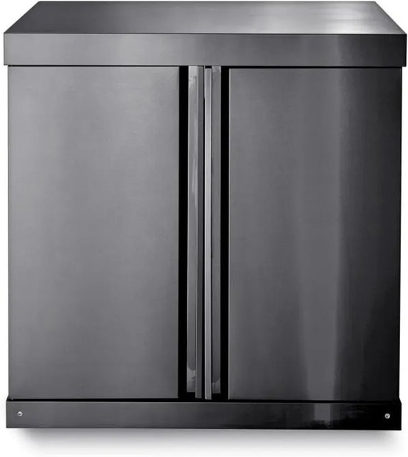 MyOutdoorKitchen Modul mit Schrank Black Collection aus Edelstahl 304 in Schwarz-Anthrazit matt, B/T/H: 85,5 x 58,0 x 83,0 cm - Bild 1