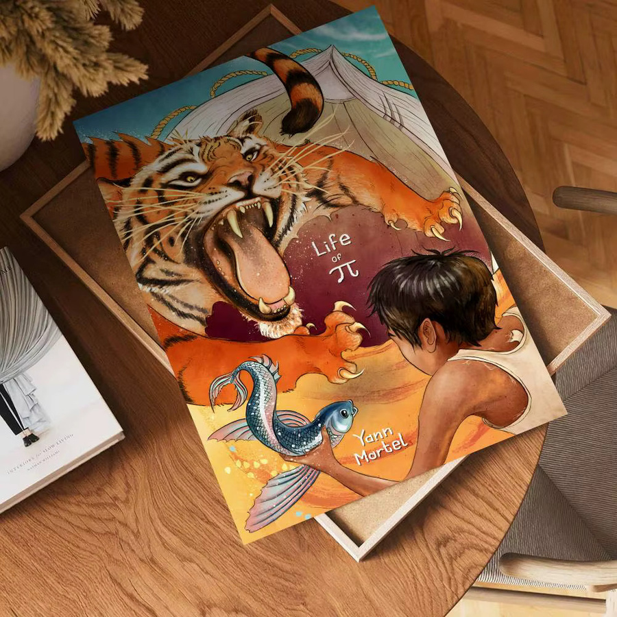 Life Of Pi Wandkunst Poster Aufkleber von moetch, wasserfester Wandaufkleber in Mehrfarben für Wohnzimmer und Schlafzimmer - Bild 3