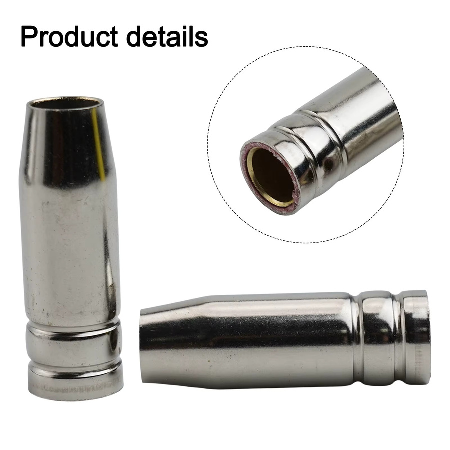 10 Stück konische Gasdüsenbecher aus vernickeltem Messing für MB15AK MIG MAG Schweißbrenner, Farbe: Silber - Bild 4