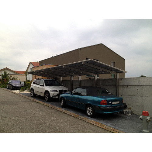 Ximax Doppelcarport Linea-110 Tandem in Edelstahl-Look, Farbe: silberfarben, B/T: 272,6 x 982,6 cm - Bild 4