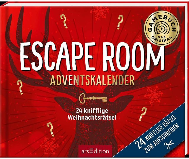 24 knifflige Weihnachtsrätsel. Escape Room Adventskalender, Hardcover - Bild 1