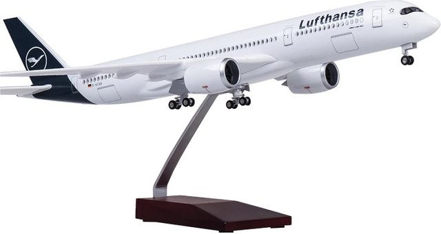 ZOCO Lufthansa A350 Harzflugzeugmodell, 47 cm, mit Ausstellungsständer - Bild 1